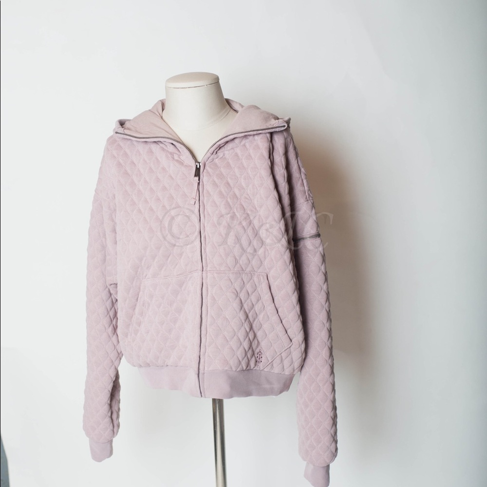 Free People Movement Quilted Zip Hoodie NEW Medium - Picture 3 of 5
